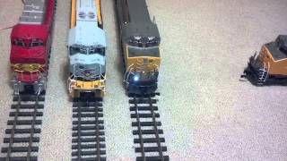 G scale diesel comparison MTH USA Trains Aristo [upl. by Arobed]