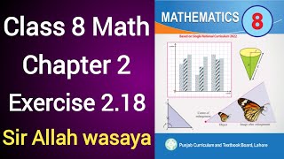 Class 8 Math New Book Chapter 2 Exercise 218  Class 8 Math New Book Unit 2 Exercise 218 [upl. by Evie]