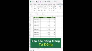 Cách xóa toàn bộ dòng trống trong Excel shorts excel exceltips [upl. by Syck]