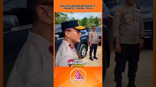 WAKAPOLDA KALTIM MENGHAMPIRI ANGGOTA BRIMOB SEDANG LATIHAN videoviral shortvideo polisi fyp [upl. by Nyrrad]