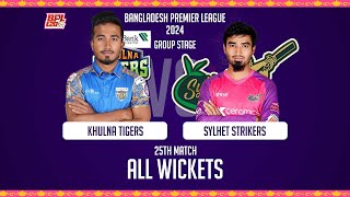 All Wickets  Khulna Tigers vs Sylhet Strikers  25th Match  Season 10  BPL 2024 [upl. by Akemehs]