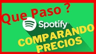 Que esta pasando con Spotify ❓ Nuevas tarifas CUADRO COMPARATIVO ➕ [upl. by Berkin190]