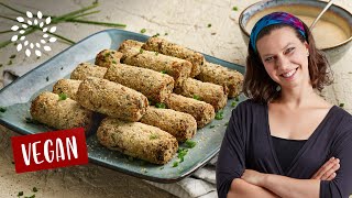 Knusprige Blumenkohl Kroketten selber machen Rezept  Vegan [upl. by Welcome882]