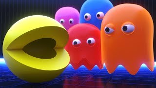 Pacman vs Ghosts Fight for the Last Dot [upl. by Asiuqram]