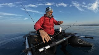 Kuşadası belly boat fishing [upl. by Odlamur]