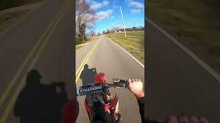 05 crf450r top speed run 82mph [upl. by Tila]