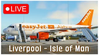 Toliss A319  easyJet  Liverpool  Isle of Man  XPlane 12 [upl. by Goodkin]