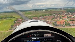 Flight from DijonDarois to NuitsSaintGeorges  TARRAGON Aircraft Cockpit View  The SKYMONKEYYYs [upl. by Ariday822]