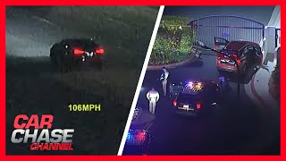 Stolen car pursuit Driver leads authorities on highspeed chase through LA  Car Chase Channel [upl. by Gnilsia]