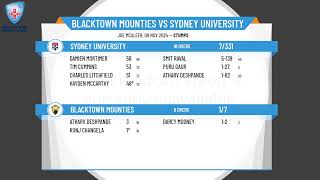 Blacktown Mounties v Sydney University [upl. by Akenehs]