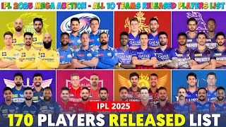 IPL 2025 ALL TEAMS RELEASED PLAYERS  IPL 2025 ALL TEAM RELEASED PLAYERS LIST  IPL RELEASED PLAYERS [upl. by Breban]