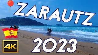 📍ZARAUTZ BEACH 2023 🌴  POV WALK SPAIN 🇪🇸  SURF in Spain🏄 [upl. by Adnomal]