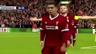 Roberto Firmino GOAL CELEBRATION vs Hoffenheim  Liverpool vs Hoffenheim [upl. by Nolyaw]