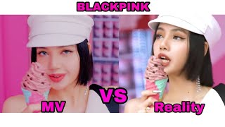 icecream song mv vs reality 😂blackpinkjisoojennierosélisa  shorts [upl. by Janeta481]