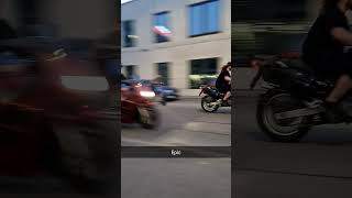 Epic drag race of first time riders bmw vs suzuki vs bolt rf600r f650 funduro escooter [upl. by Borman]