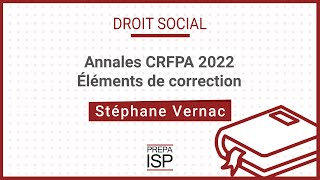 Annales CRFPA 2022  Droit social [upl. by Oer]