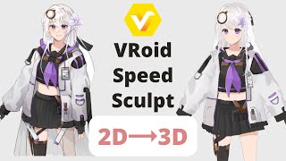 【Vroid Studio】Speed paint Fyhir 2D Vtuber to 3D  vtuber 【Moe Bun】speedsculpt Vroid Studio [upl. by Amehr896]