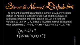 Bivariate normal distribution solved example 2 [upl. by Rihsab]