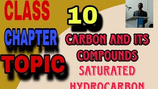 SATURATED HYDROCARBONchemistry 10 class [upl. by Marola]