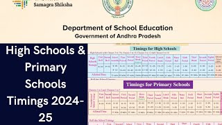 💐 Academic Calendar 202425 High Schools amp Primary Schools Timings 💐 [upl. by Tnaryb247]