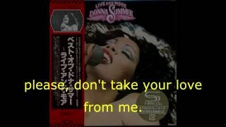 Donna Summer  MacArthur Park Suite LYRICS  SHM quotLive and Morequot 1978 [upl. by Salamanca]