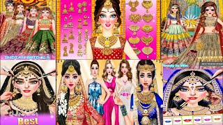 new wedding model makeup and makeover stylish Raj new girl doll video stylish [upl. by Auqinahc673]