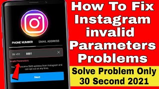 instagram invalid parameters problem solve  how to fix instagram invalid parameters problem [upl. by Guenna932]