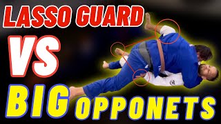 How To Use Lasso Guard With Bigger Opponents Bjj  Commentary [upl. by Tips]