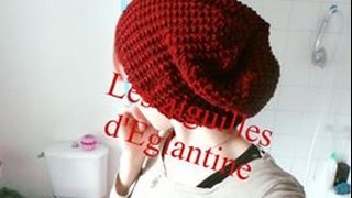 Tuto tricot bonnet homme femme rasta point de sable [upl. by Kassey502]