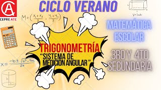 2 Sistema de medicion angular I  TRIGONOMETRÍA  3ro a 5to Secundaria [upl. by Litnahc]