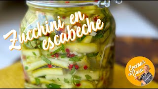 Zucchini en escabeche  Zucchini al aceite [upl. by Notsla6]