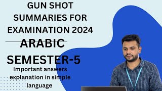 Arabic summaries  semester 5 important grammar explanation in simple language  Osmania university [upl. by Aderf]