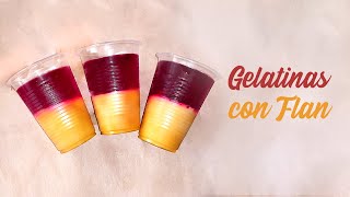 Gelatina con flan para negocio  Recetas Copy [upl. by Ardien]