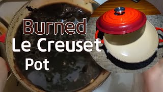 ENG 르크루제를 태웠다면 이렇게 해 보세요Wipe off Le Creuset which has been badly burned [upl. by Harrow]