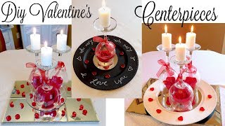 3 DIY Dollar Tree Valentines Day Centerpieces  Simple Wedding Centerpiece Ideas [upl. by Bakerman]