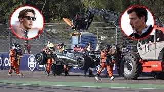 Mercedes in serious trouble following George Russell’s big crash in FP2 of the Mexican F1 Grand Prix [upl. by Benedetta]