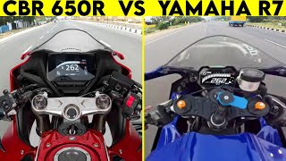 2024 CBR 650R VS R7  0 TO 250  TOPSPEED [upl. by Immanuel835]