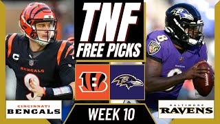 Thursday Night Football Picks NFL Week 10 BENGALS vs RAVENS  TNF Parlay Picks [upl. by Pratte]