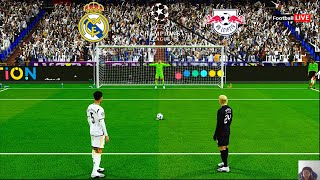 Real Madrid vs Leipzig  Penalty Shootout  UEFA Champions League 2024 UCL  Vini vs Leipzig  PES [upl. by Ardnot]