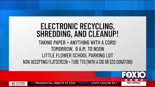 KMB plans electronics recycling paper shredding event cleanup at Little Flower Catholic School [upl. by Ynnhoj]