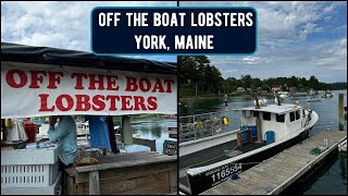 OFF THE BOAT LOBSTERS  LIVE LOBSTERS AND STEAMER CLAMS  YORK MAINE [upl. by Kessler]