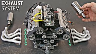 14 SCALE V8 Engine Gets TUBULAR Exhaust System [upl. by Hutchins203]