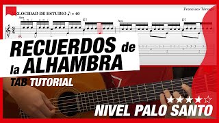 Recuerdos de la Alhambra 😍 Guía de estudio 👌 PARTITURA  TAB  PDF [upl. by Anahsirk]