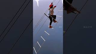 Jumpin Heights Zhangjiajie：Highaltitude climbingbungee bungeejumping jumping trending [upl. by Fabrin]