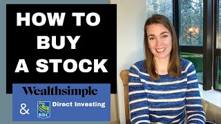 How To Buy A Stock  step by step process  RBC Direct Investing amp Wealthsimple [upl. by Rosenquist]