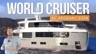 85 26m Aegean Yacht Game Changer A Peek Inside the Luxurious Explorer [upl. by Cacie674]