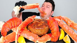 BLOVES GARLIC BUTTER SAUCE WITH KING CRAB LEGS amp LOBSTER TAILS • Mukbang amp Recipe [upl. by Hanikahs210]