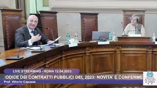 IL CODICE DEI CONTRATTI PUBBLICI DEL 2023 NOVITA’ E CONFERME  Incontro di studio del 12042023 [upl. by Eitsrik150]