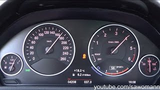 2015 BMW 320d Automatic F30 LCI 190 HP 0100 kmh amp 0100 mph Acceleration [upl. by Onitnerolf]