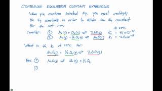 153 Combining Equilibrium Constants [upl. by Palumbo]